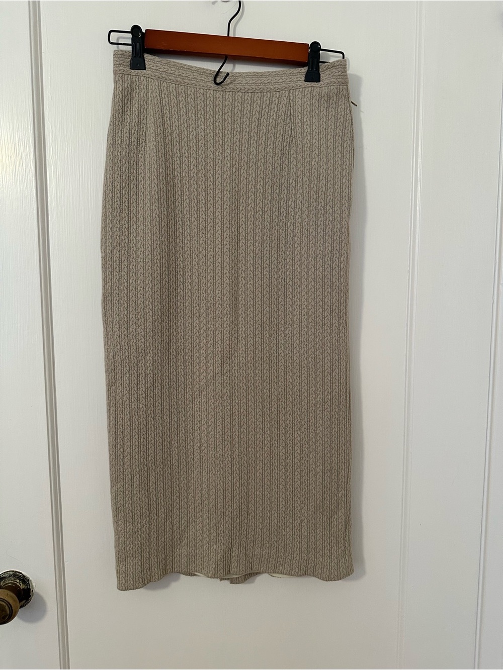 Gibi Roma Vintage Wool Blend Textured Skirt.